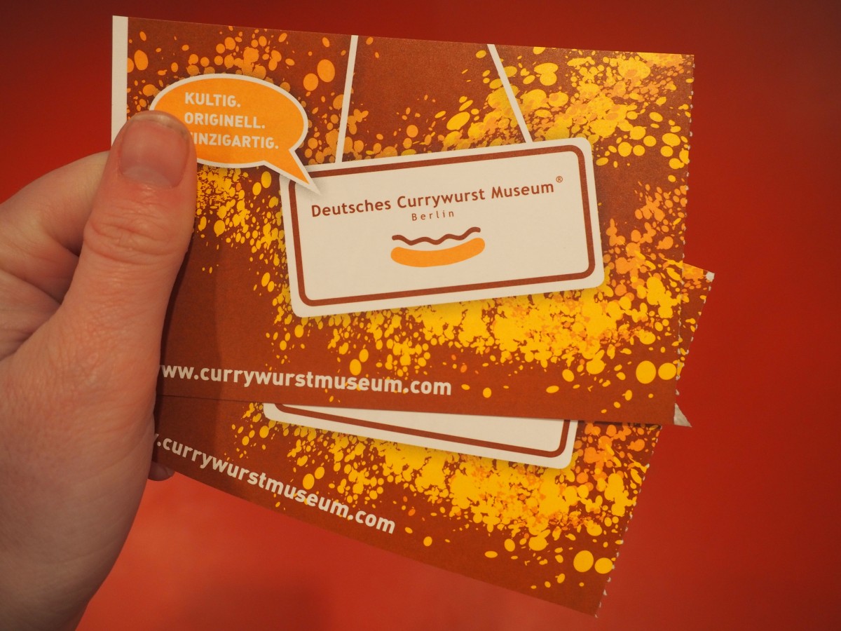 tickets from the Currywurst museum in Berlin, one of Berlin's most unique attractions 
