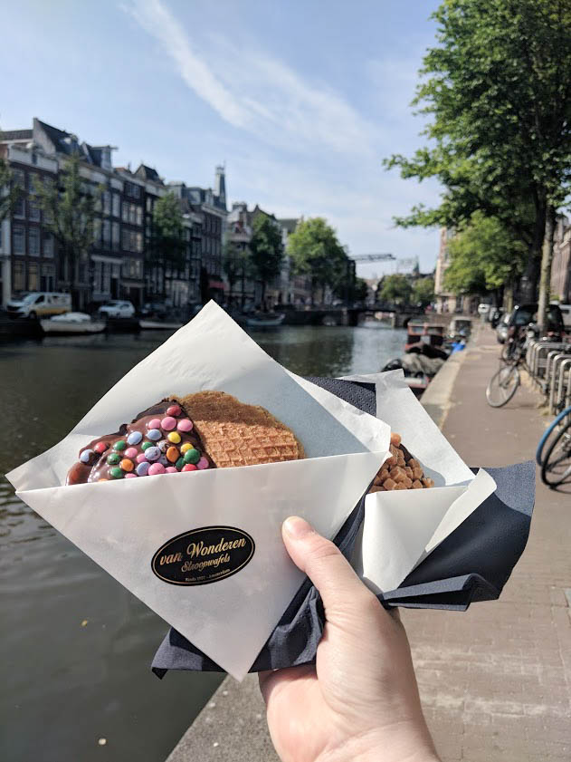 buying a stroopwafel is a must on a city break to amsterdam