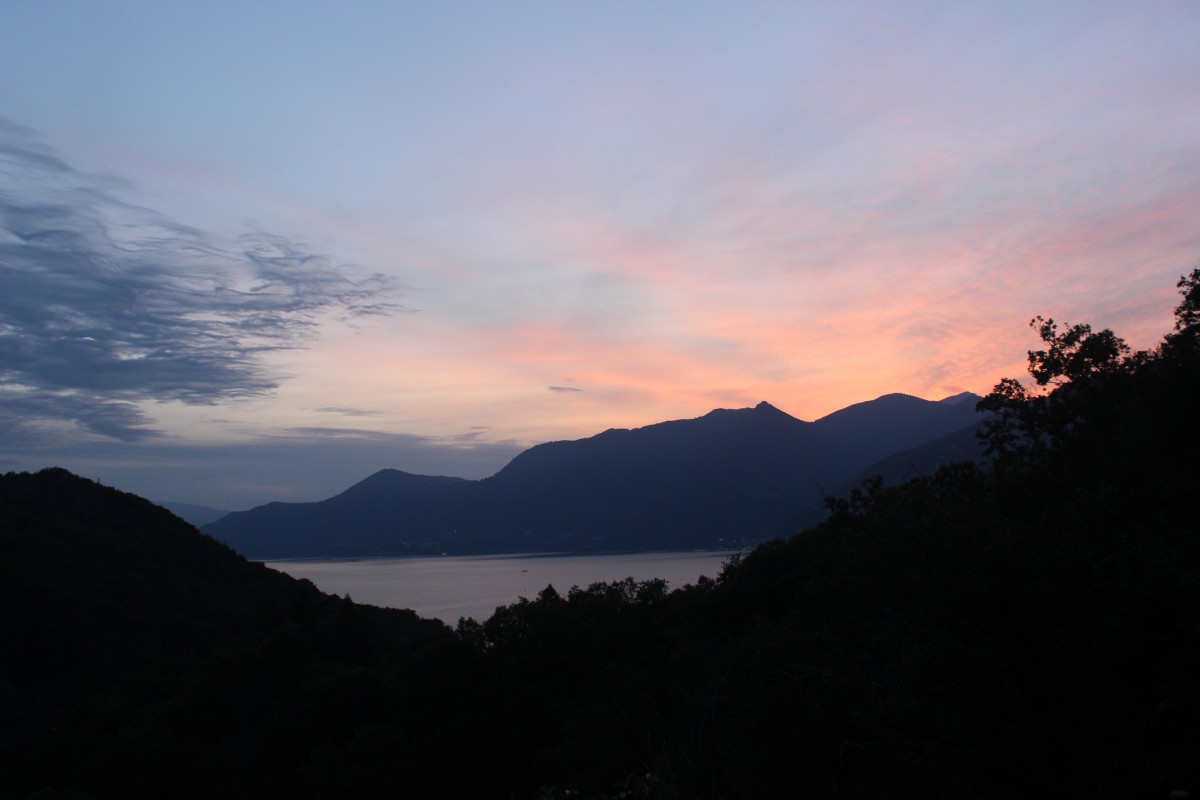 sunset from lake maggiore