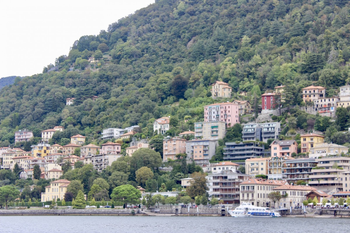 The Town of Como in Lake Como