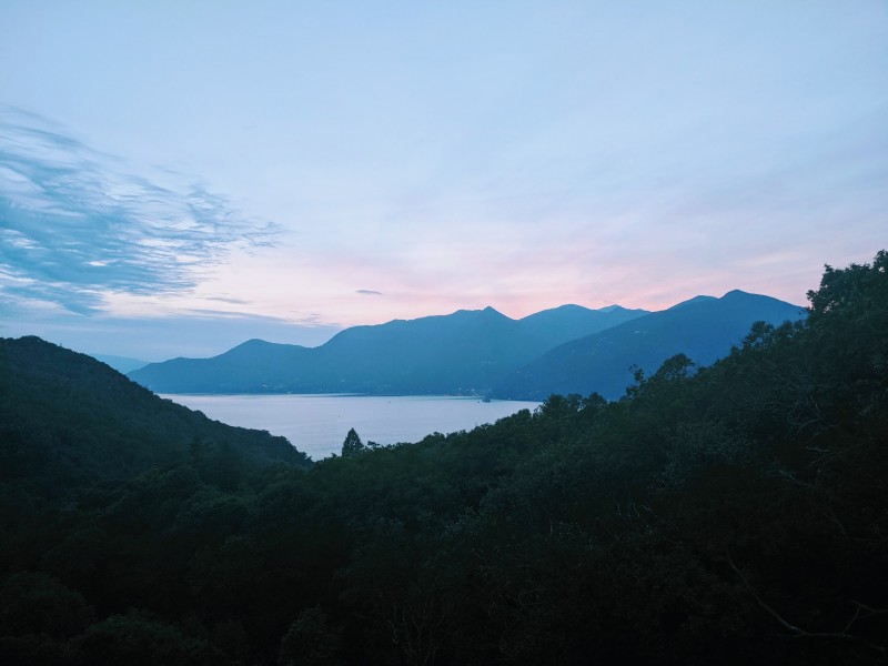 lake maggiore at sunset