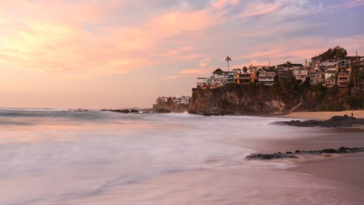 laguna beach at sunset california